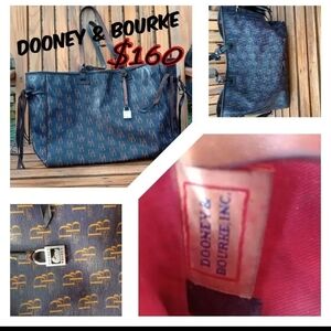 Dooney & Bourke Navy Monogram Tote